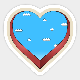 Through the heart Sticker